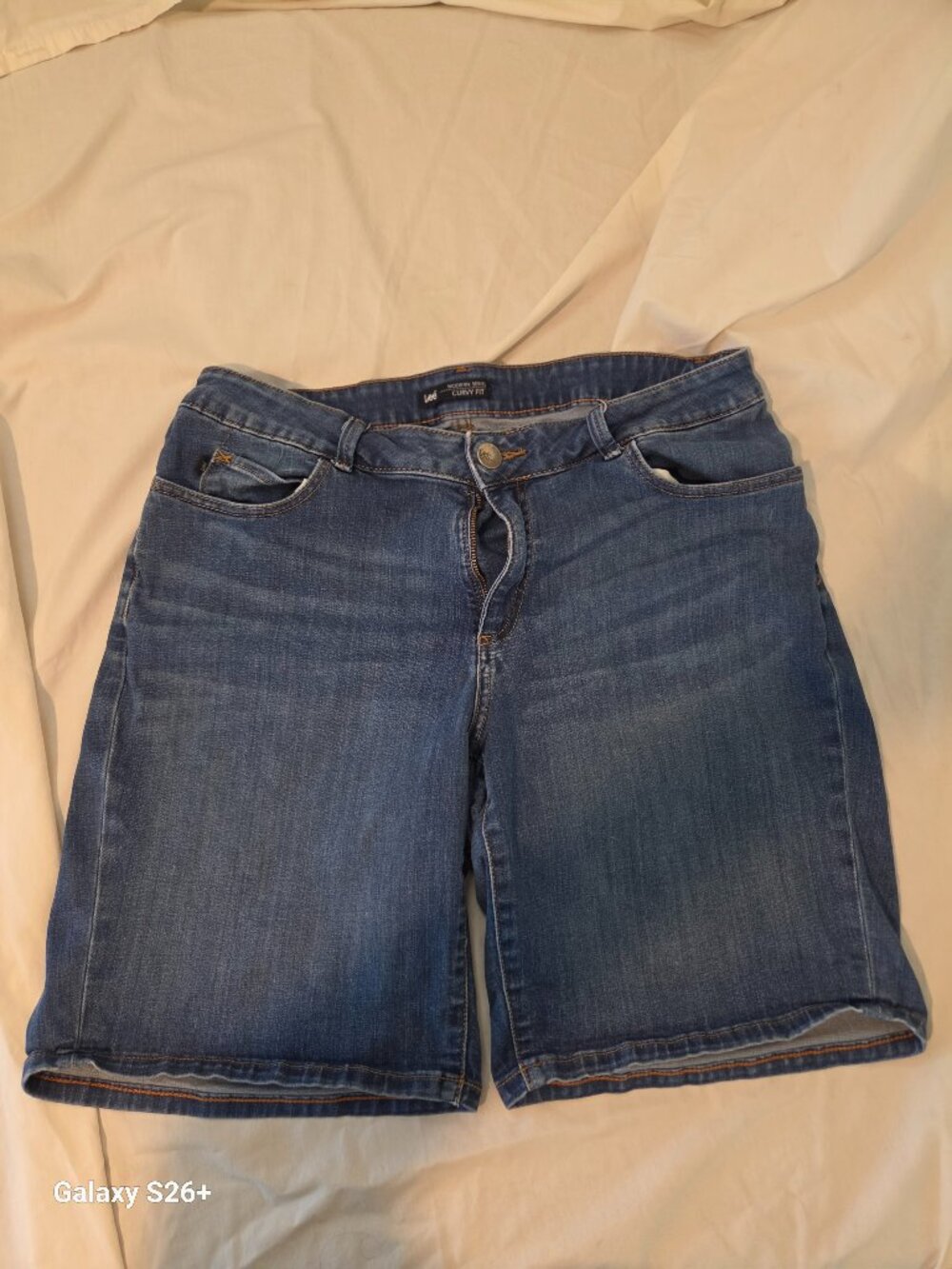 Lee Modern Series Curvy Fit Denim Bermuda Shorts